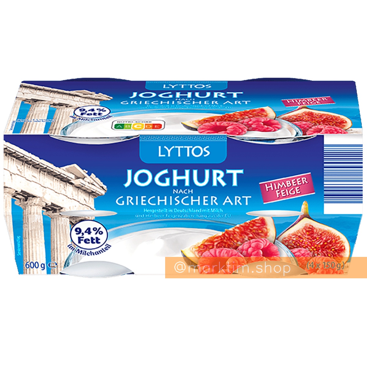 Греческий йогурт с инжиром и малиной LYTTOS (4x150 г)