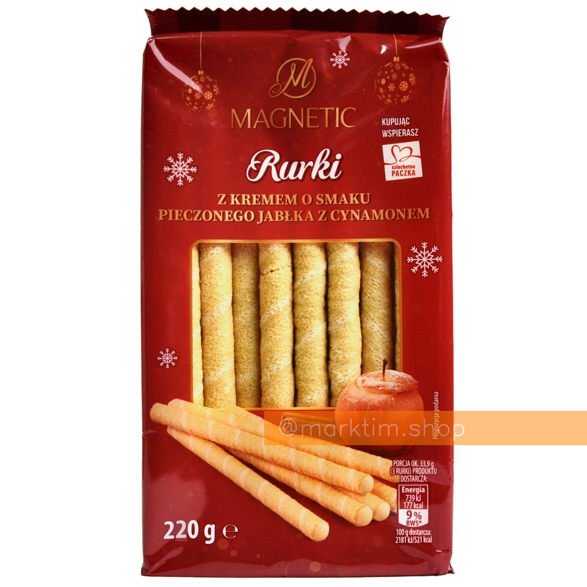 Вафельные трубочки с кремом печеное яблоко и корица MAGNETIC (220 г)