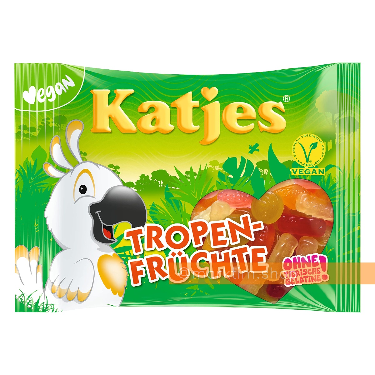 Веганские жевательные конфеты Тропические Фрукты Tropen-Fruchte KATJES (175 г)