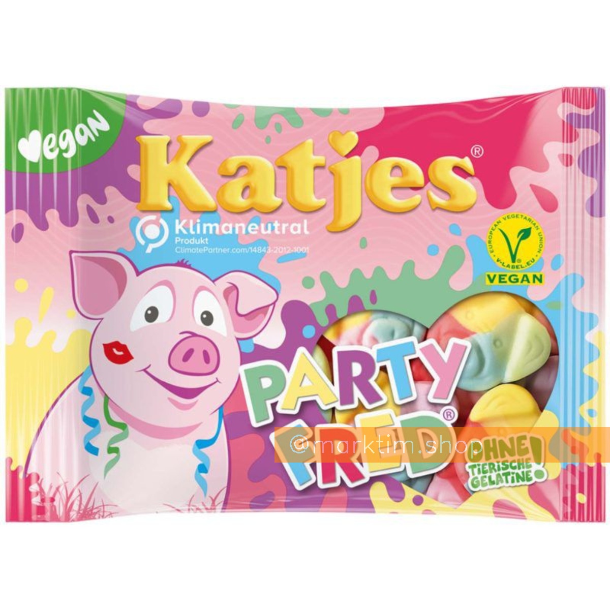 Веганские жевательные конфеты Поросенок Фред Party Fred KATJES (175 г)