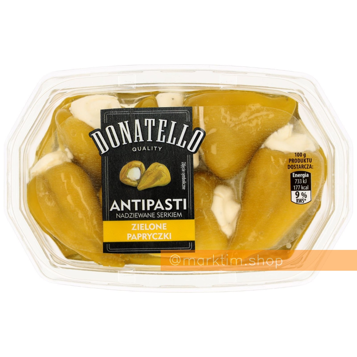 Зелені перчики, фаршировані вершковим сиром Donatello (180 г)