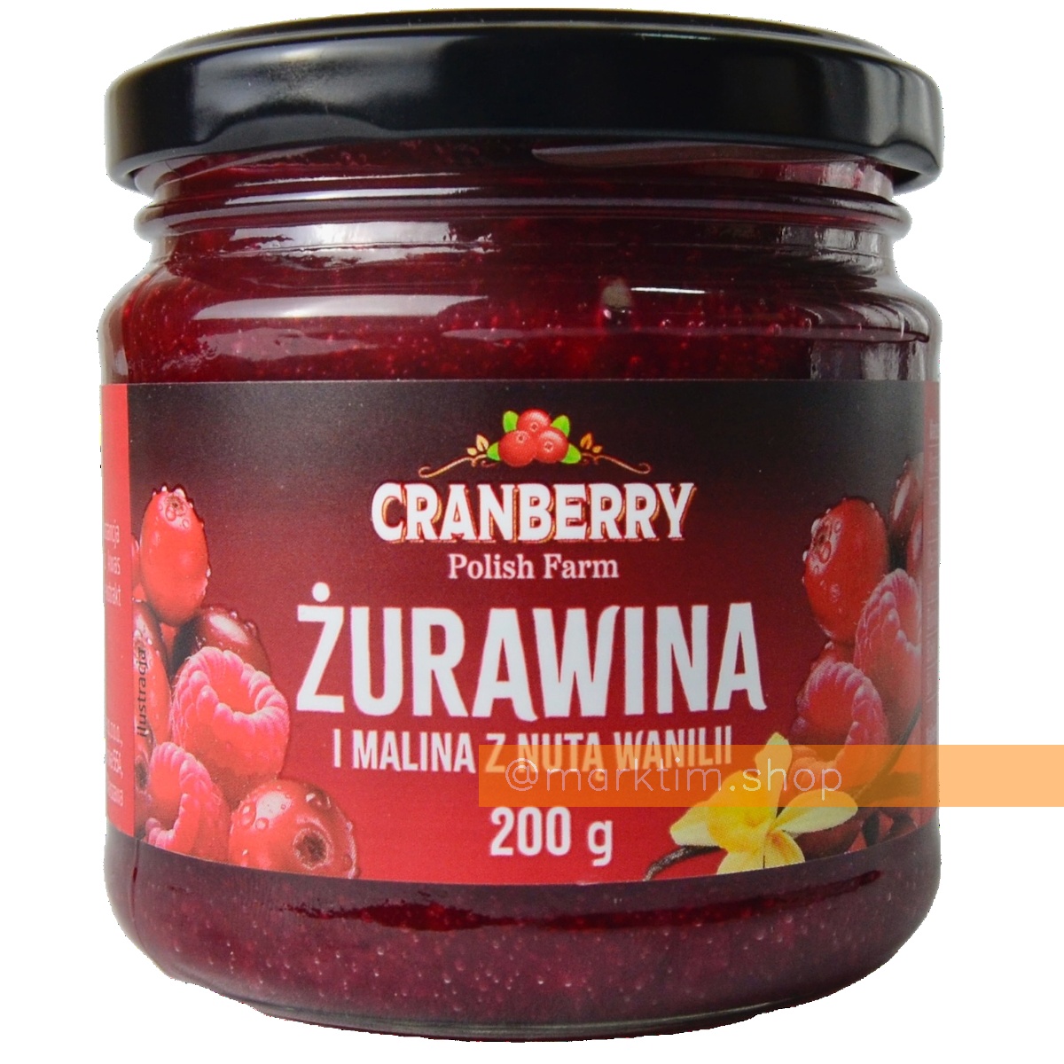 Клюква с малиной и ванилью CRANBERRY POLISH FARM (200 г)