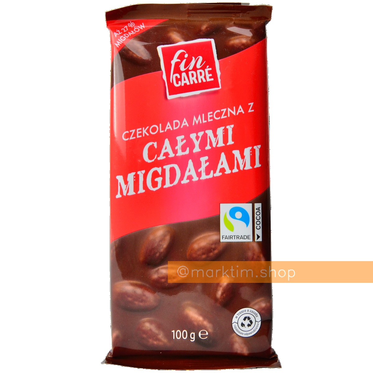 Молочный шоколад с миндалем Fin Carre (100 г)