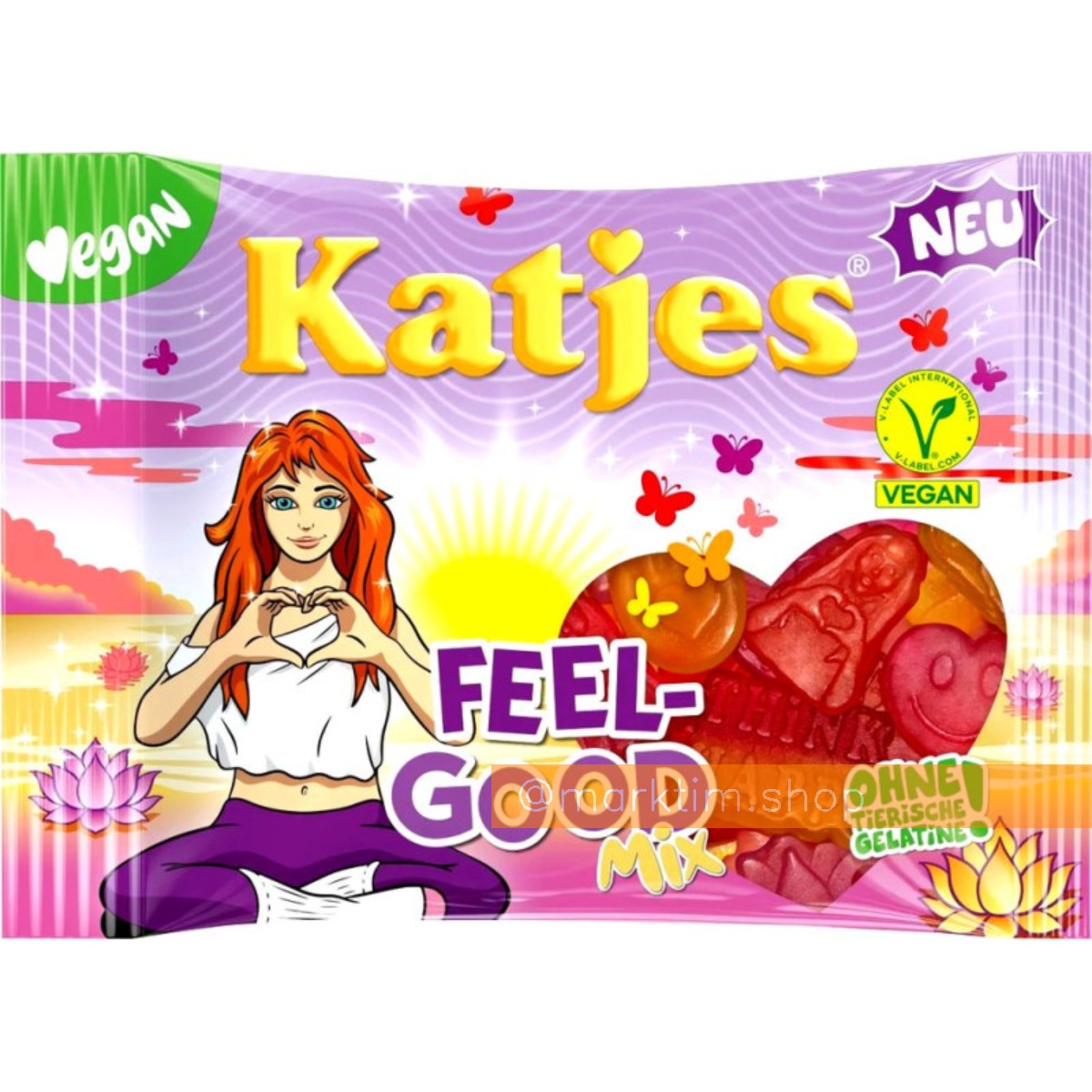 Веганские жевательные конфеты Хорошее Самочувствие Feel Good KATJES (175 г)