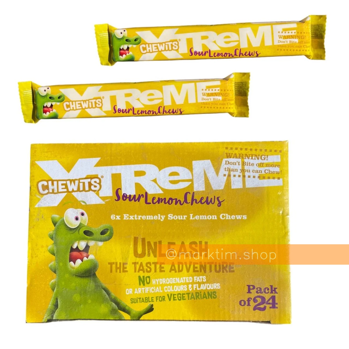 Конфеты жевательные со лимона Extreme Sour Lemon Chews CHEWITS (34 г)