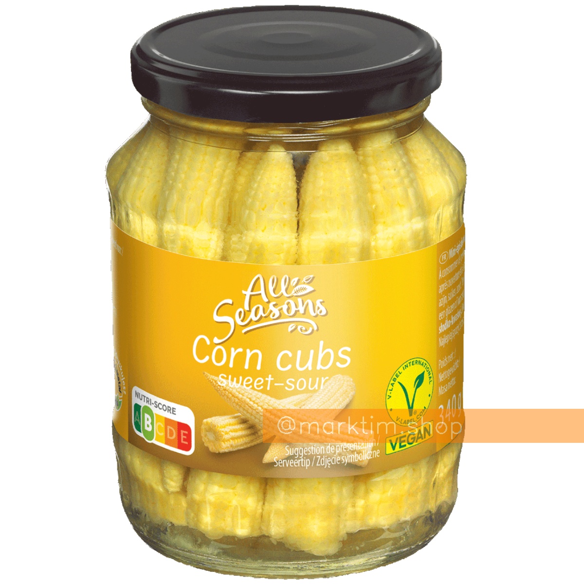 Качани кукурудзи міні кисло-солодкі консервовані ALL SEASONS (340 г)