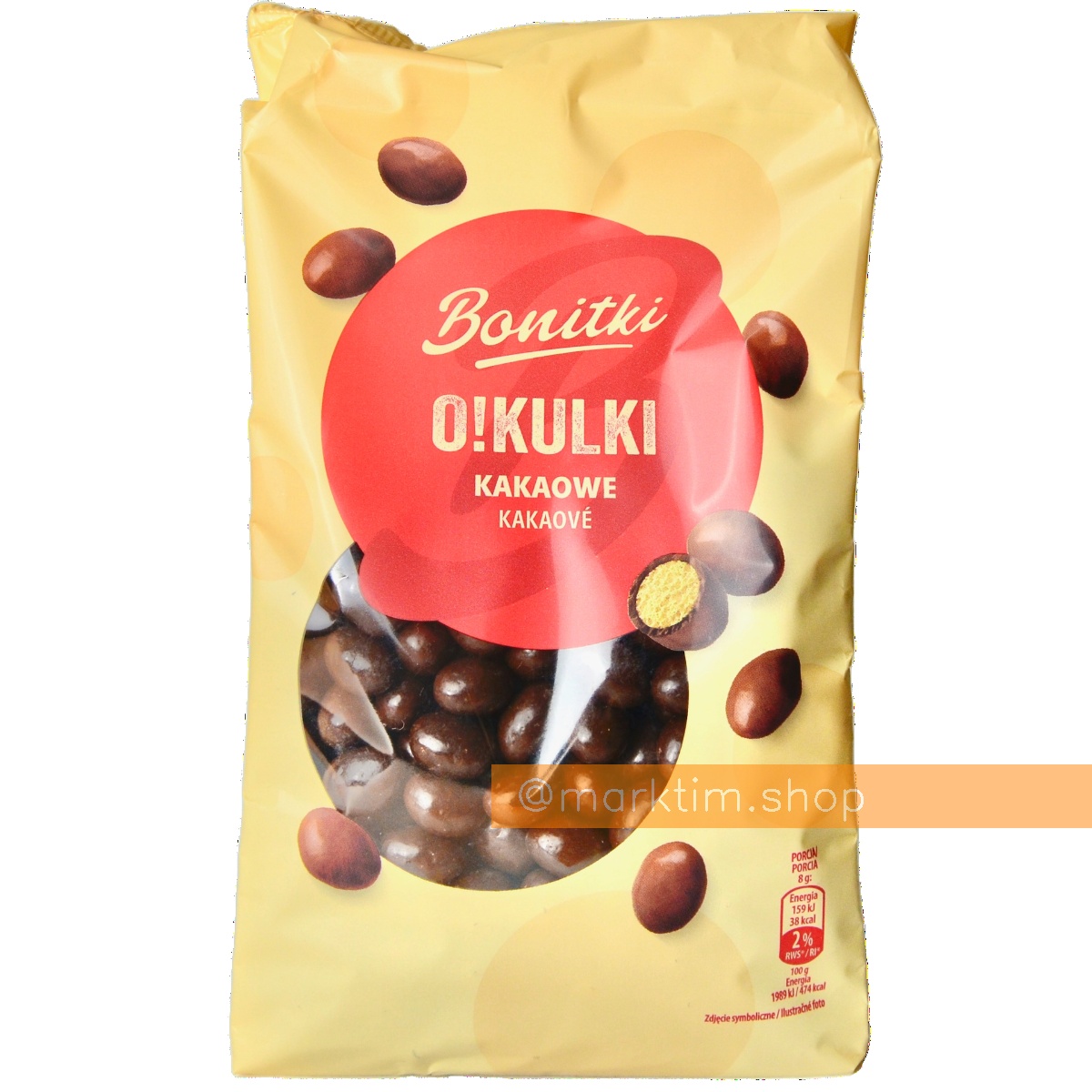 Печенье-драже в темном шоколаде O!Kulki BONITKI (260 г)