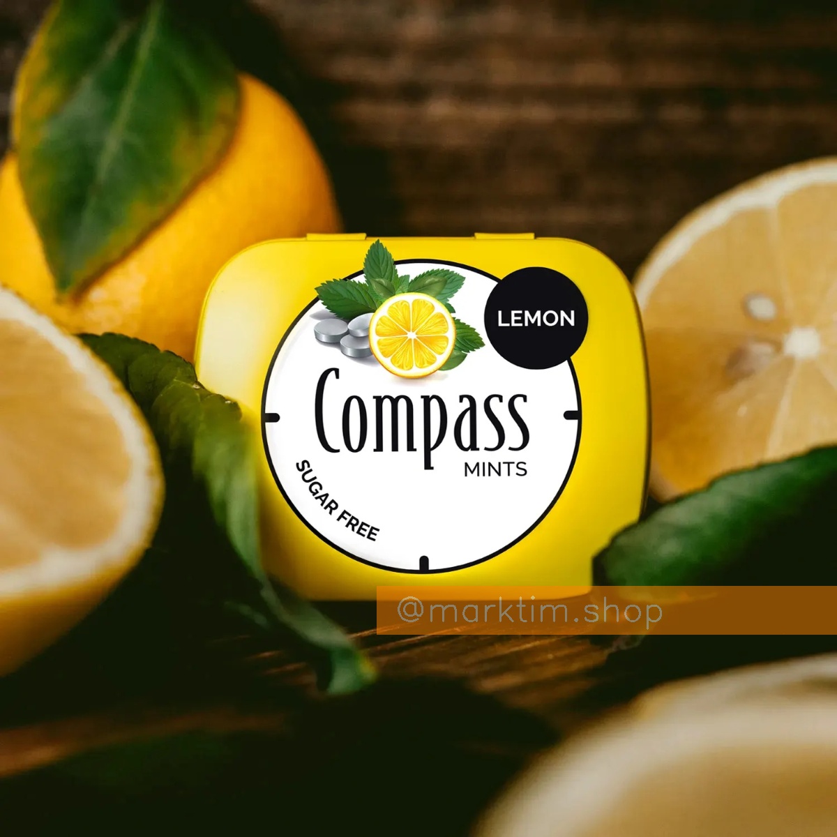 Леденцы на стевии со вкусом лимона Compass (14 г)