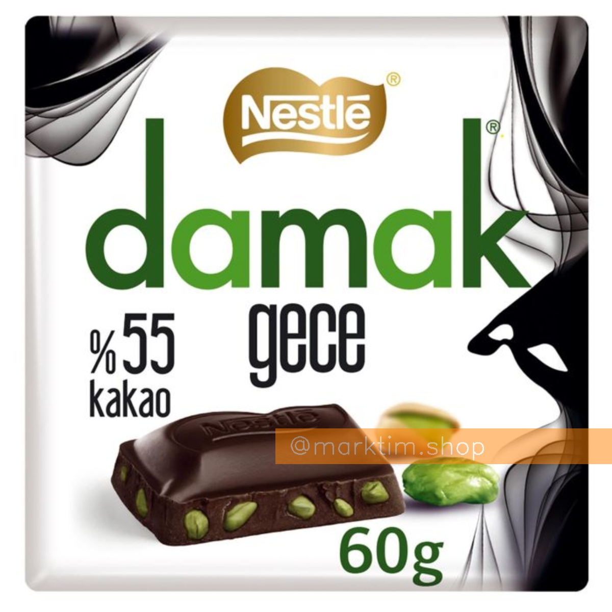 Шоколад темный с фисташками Damak NESTLE (60 г)