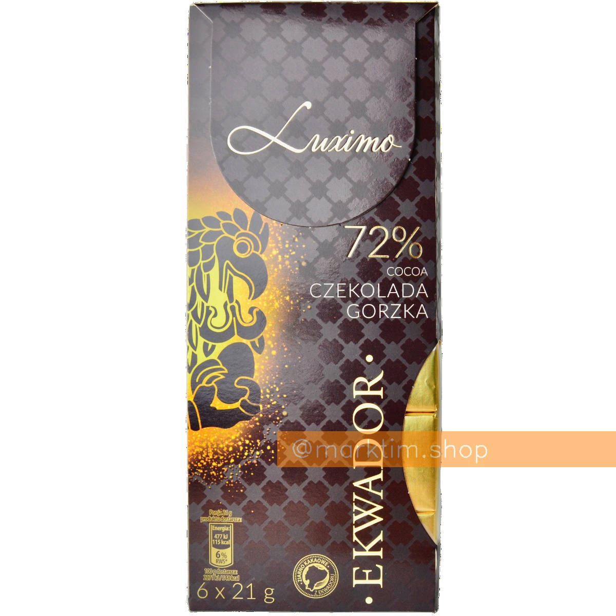 Шоколад черный Эквадор 72% LUXIMO (6x21 г)