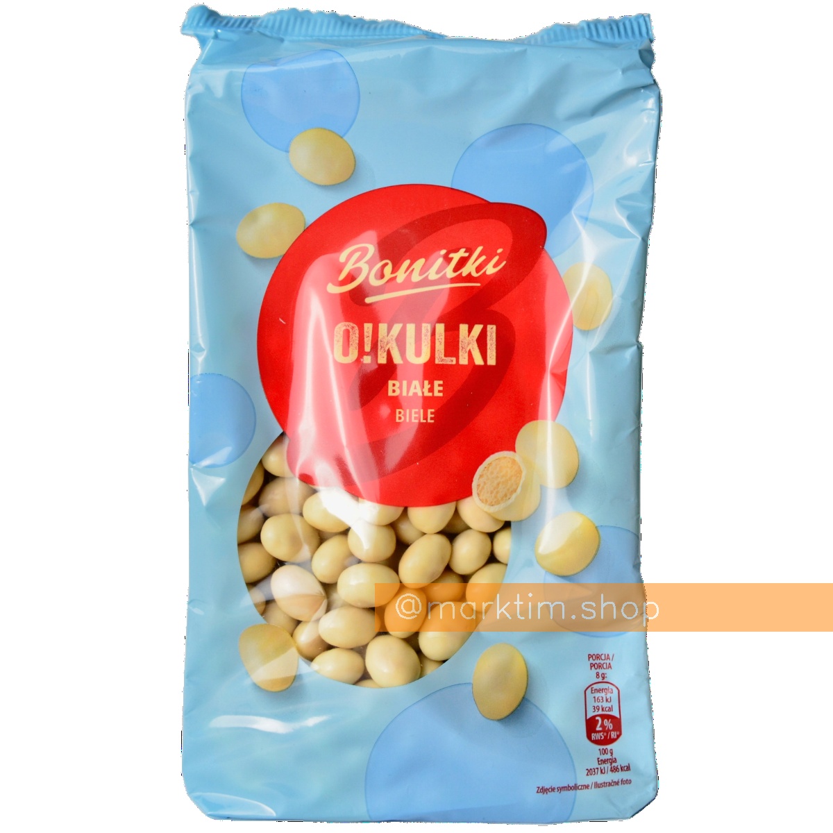 Печиво-драже в білому шоколаді O!Kulki BONITKI (260 г)