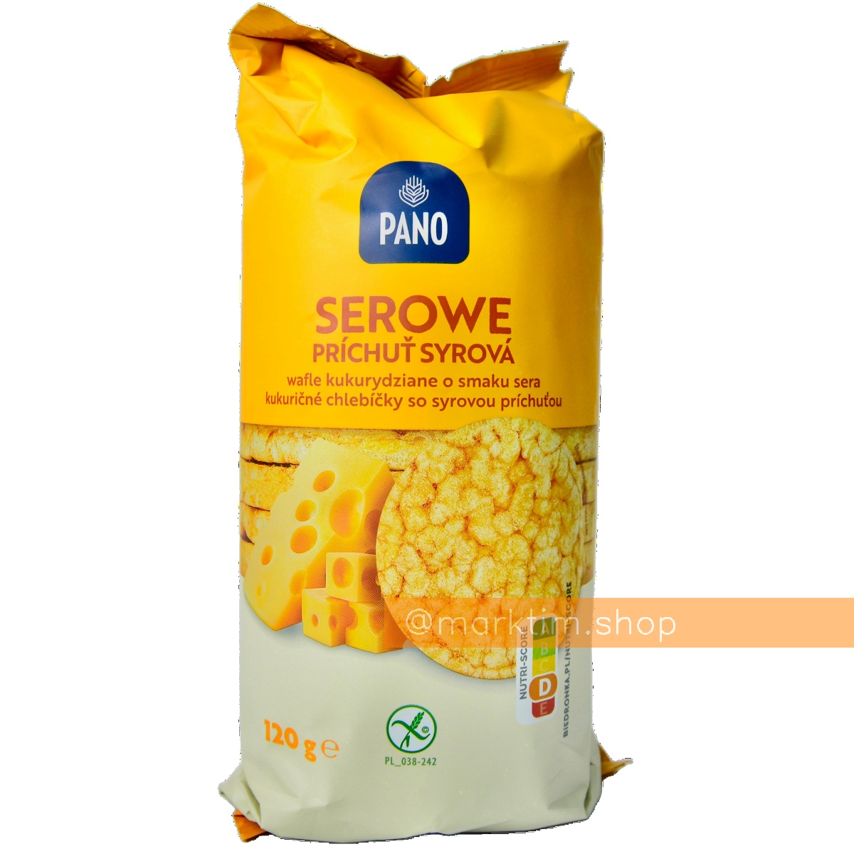 Вафлі кукурудзяні з сиром без глютену PANO (120 г)