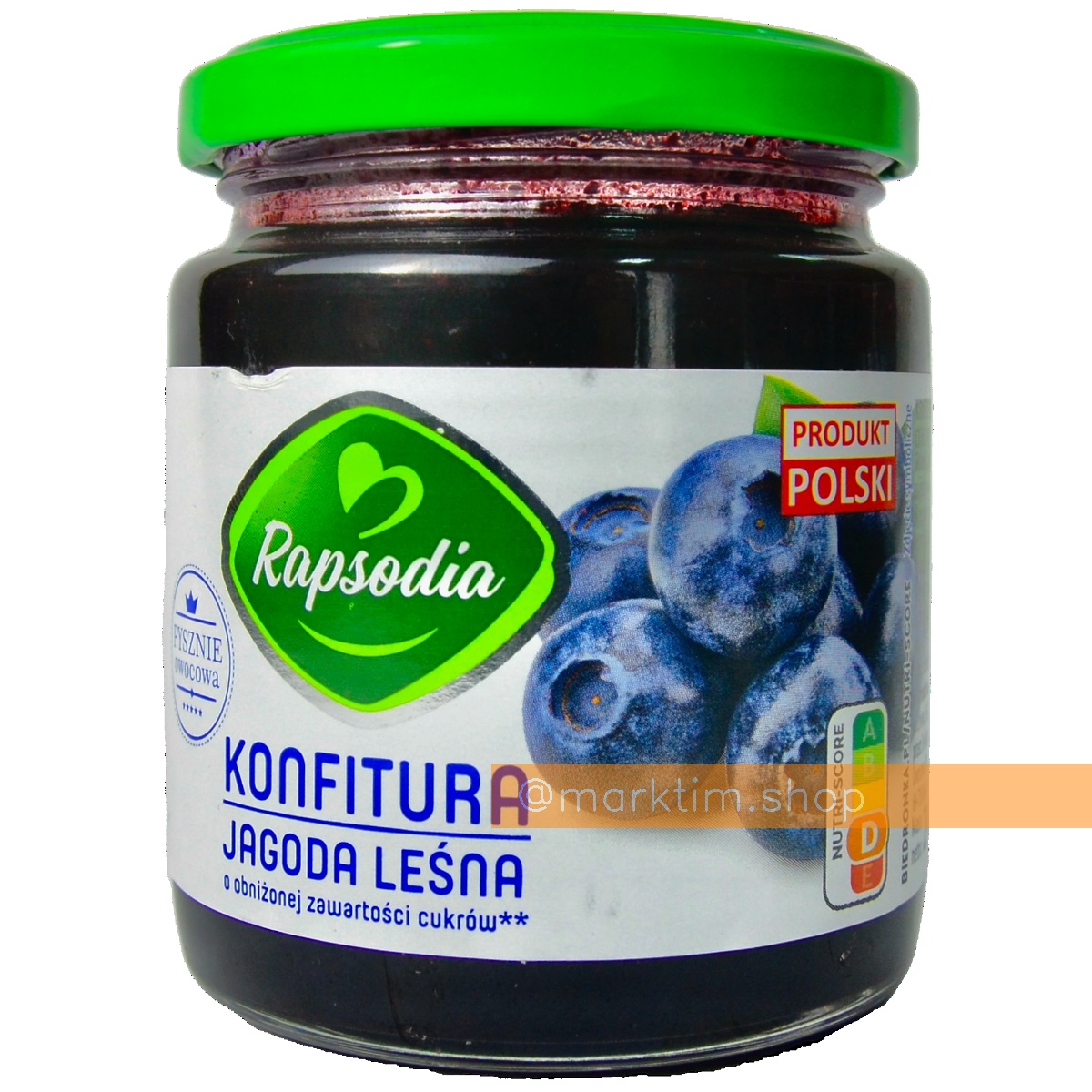 Конфитюр из черники со сниженными количеством сахара Rapsodia (240 г)