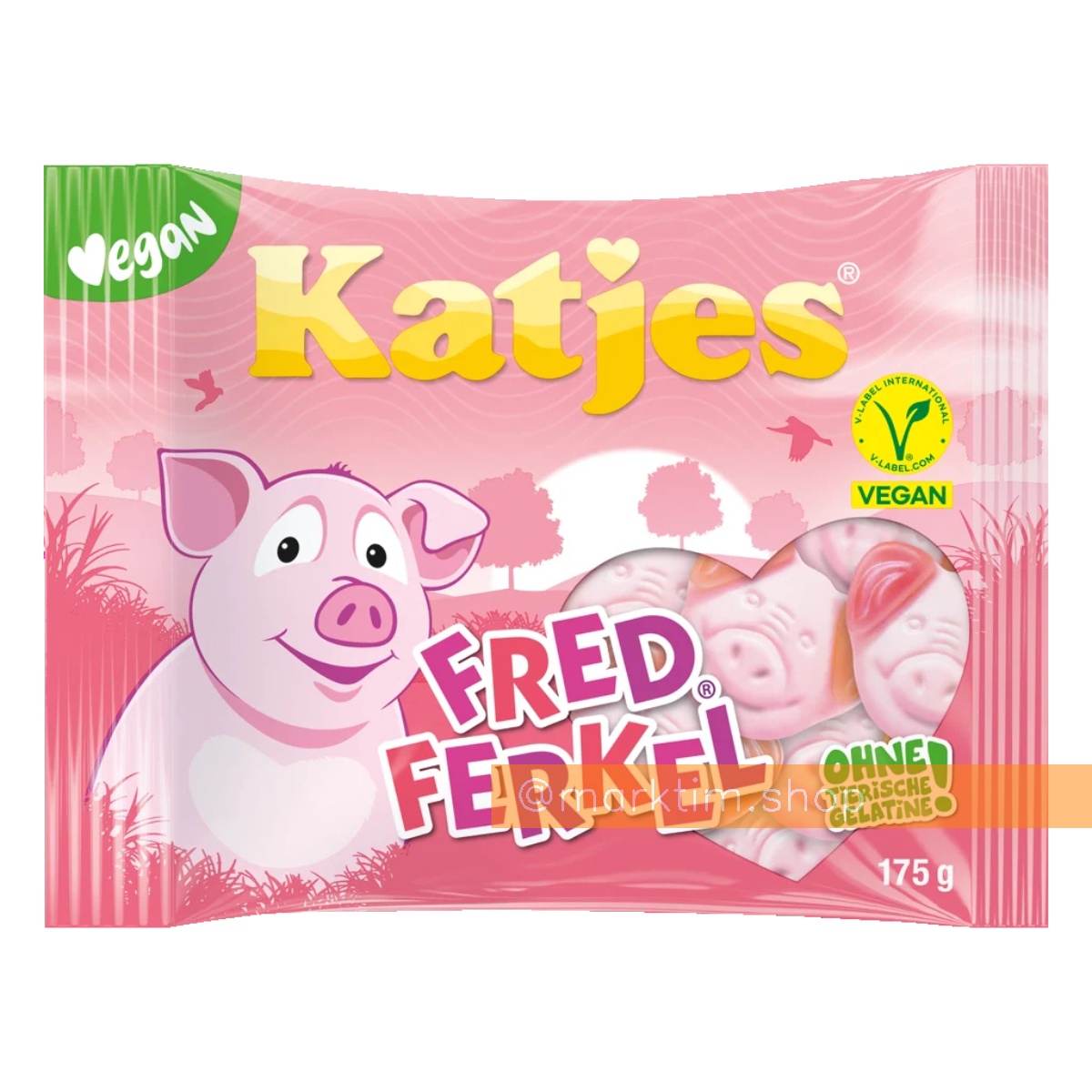 Веганские жевательные конфеты Поросенок Фред Fred Ferkel KATJES (175 г)