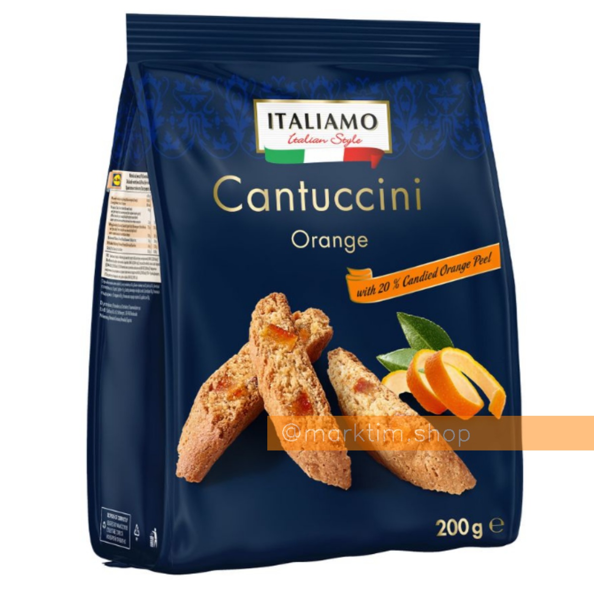 Печенье кантучини с апельсином Cantuccini Orange ITALIAMO (200 г)