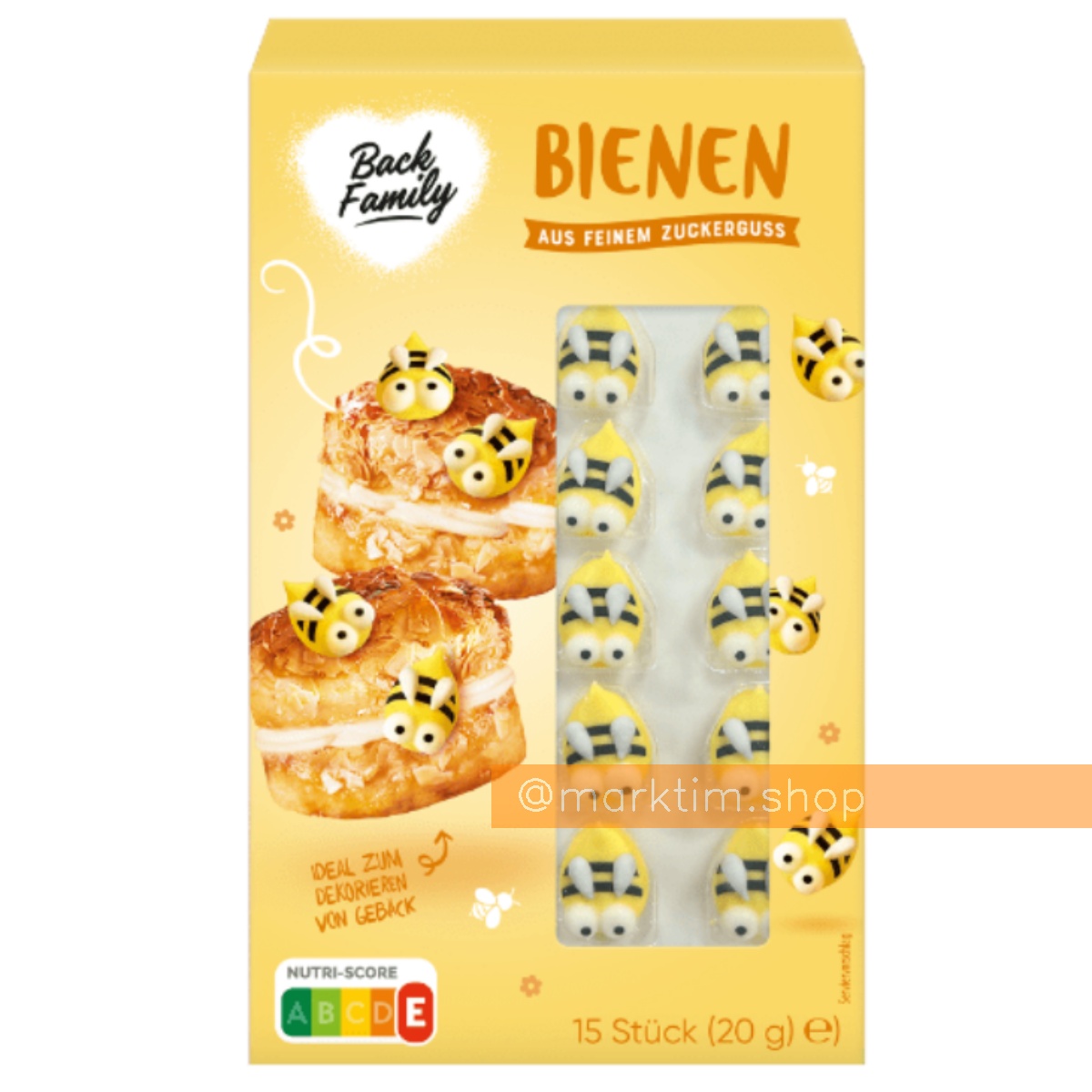 Сахарный декор Пчелки 15 шт BACK FAMILY (20 г)