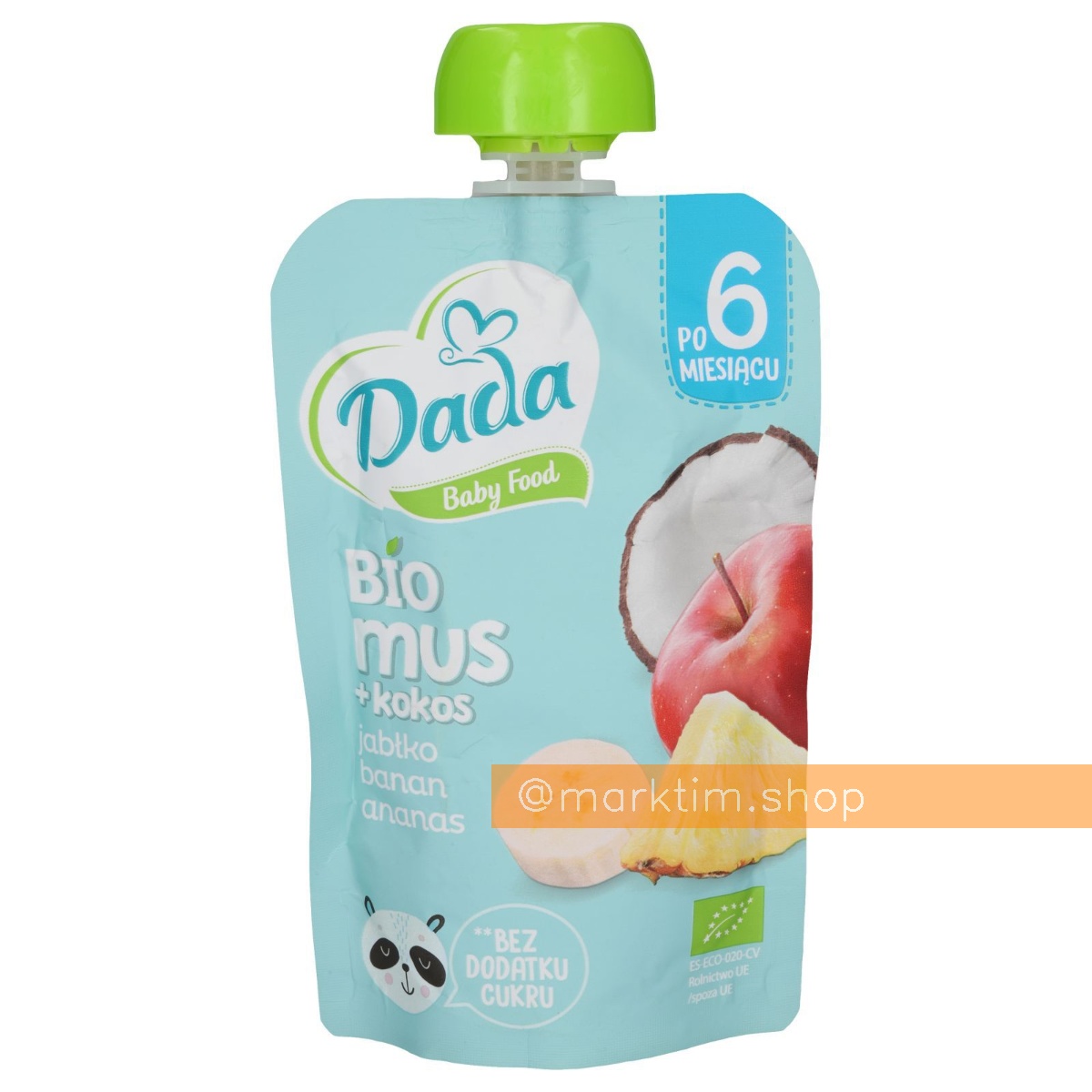 Фруктовый мусс BIO кокос, банан, яблоко, ананас Dada (90 г)