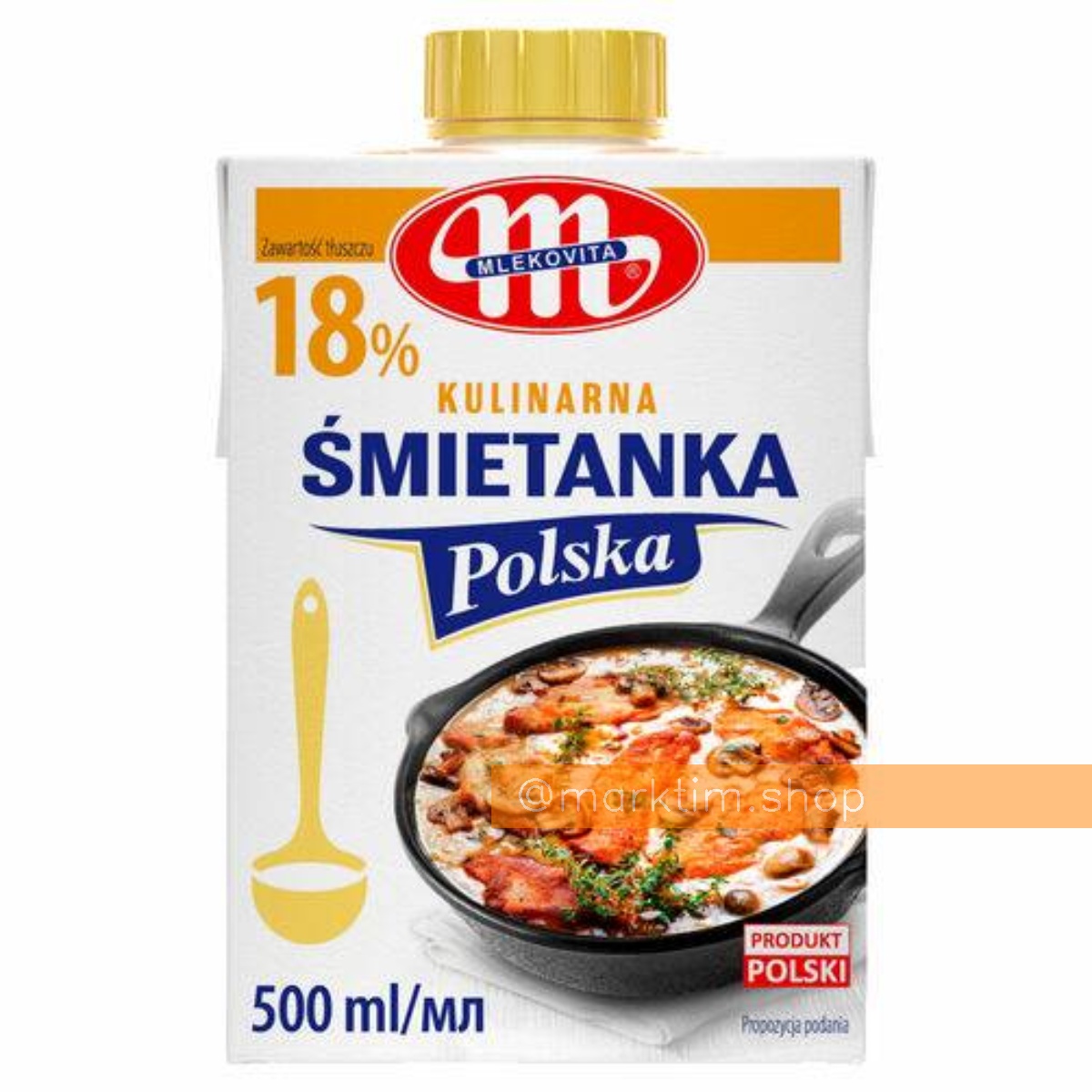 Сливки 18% Mlekovita (500 мл)