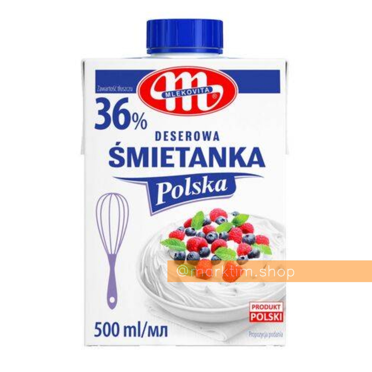Сливки 36% Mlekovita (500 мл)