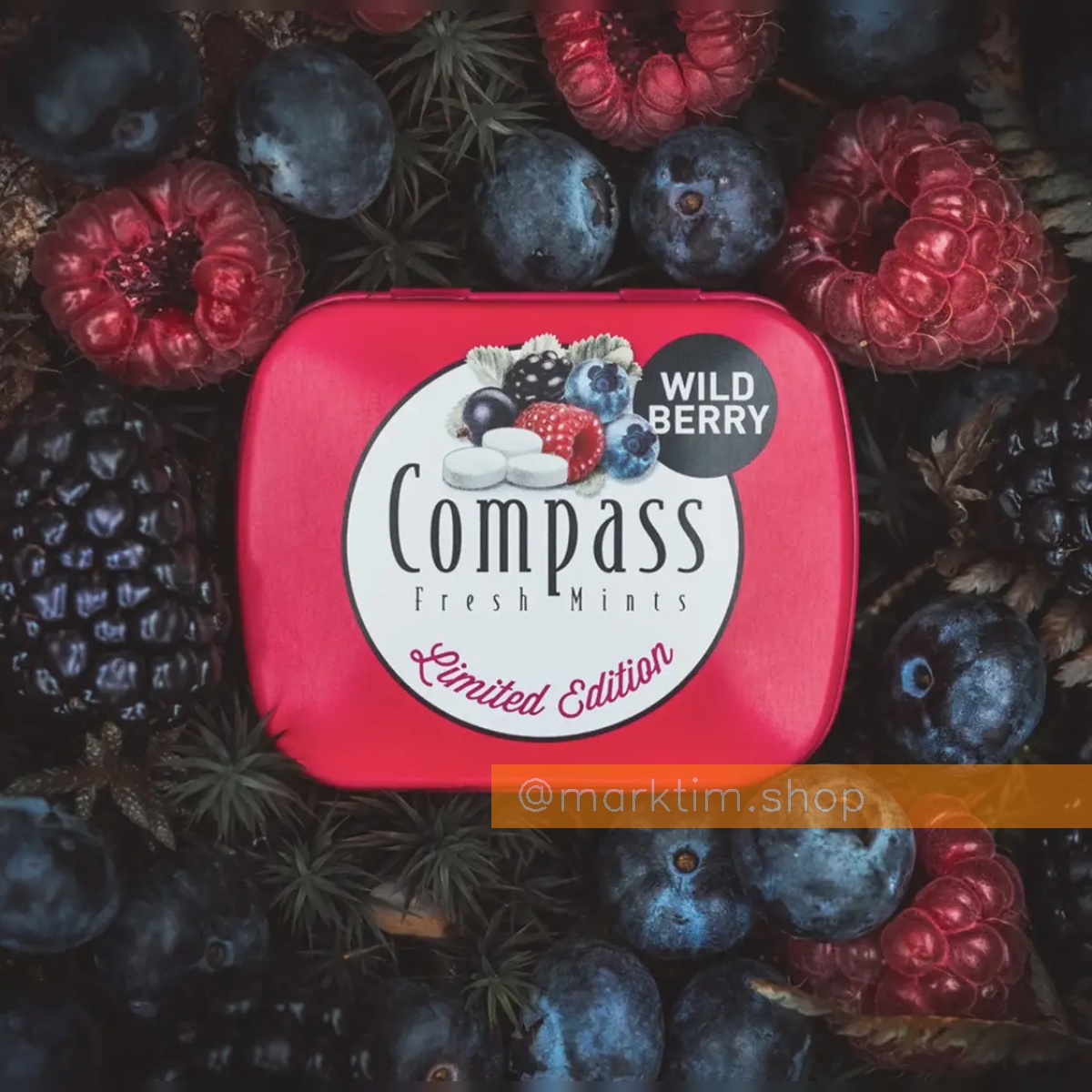 Леденцы на стевии со вкусом лесных ягод Compass (14 г)