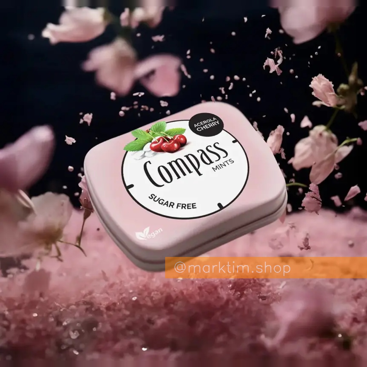 Леденцы на стевии со вкусом вишни Compass (14 г)
