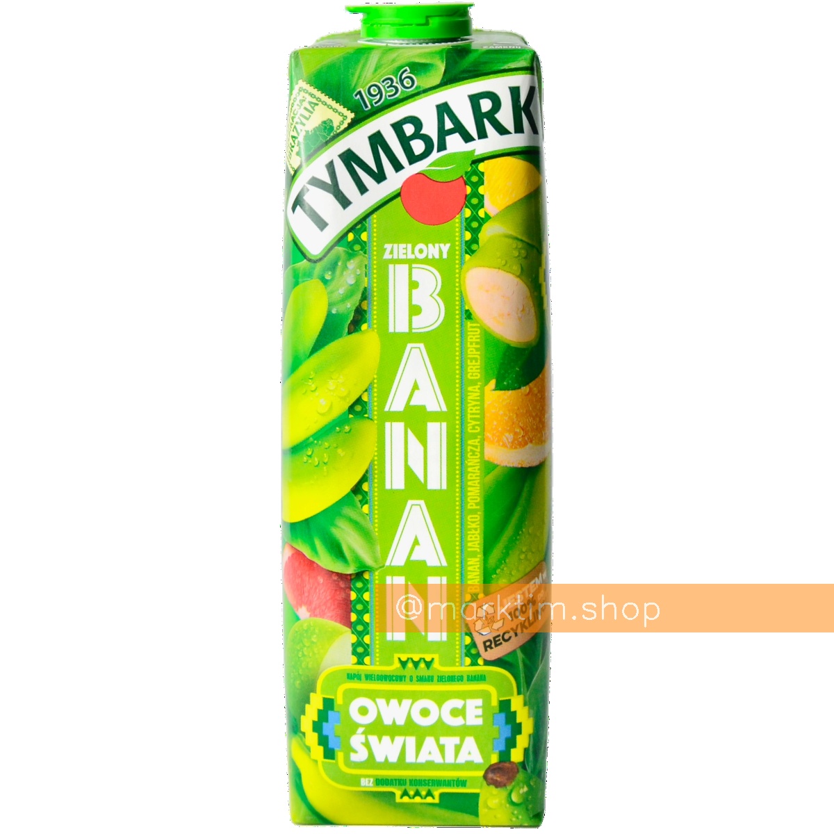 Напиток с соком Зеленый банан Zielony Banan TYMBARK (1 л)