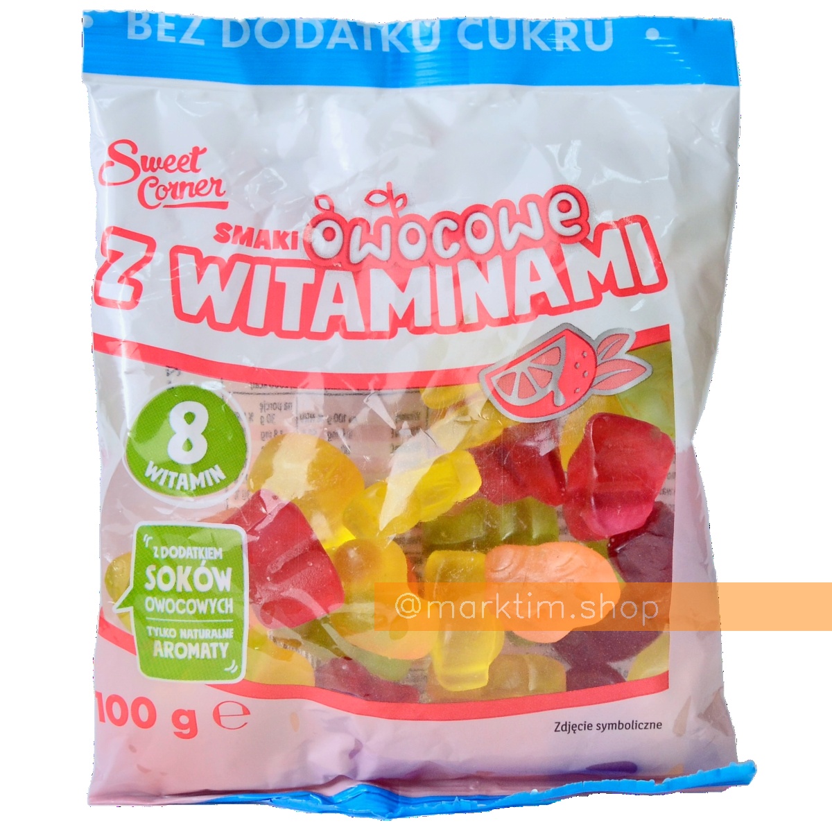 Жевательные конфеты с витаминами без сахара сладкие SWEET CORNER (100 г)