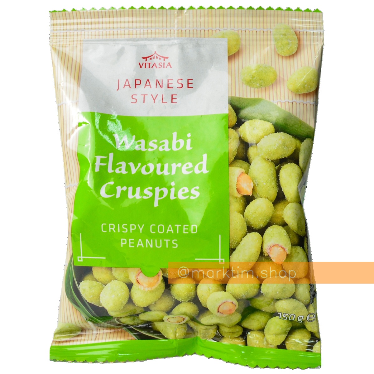 Жареный арахис в хрустящей оболочке со вкусом васаби VITASIA (200 г)