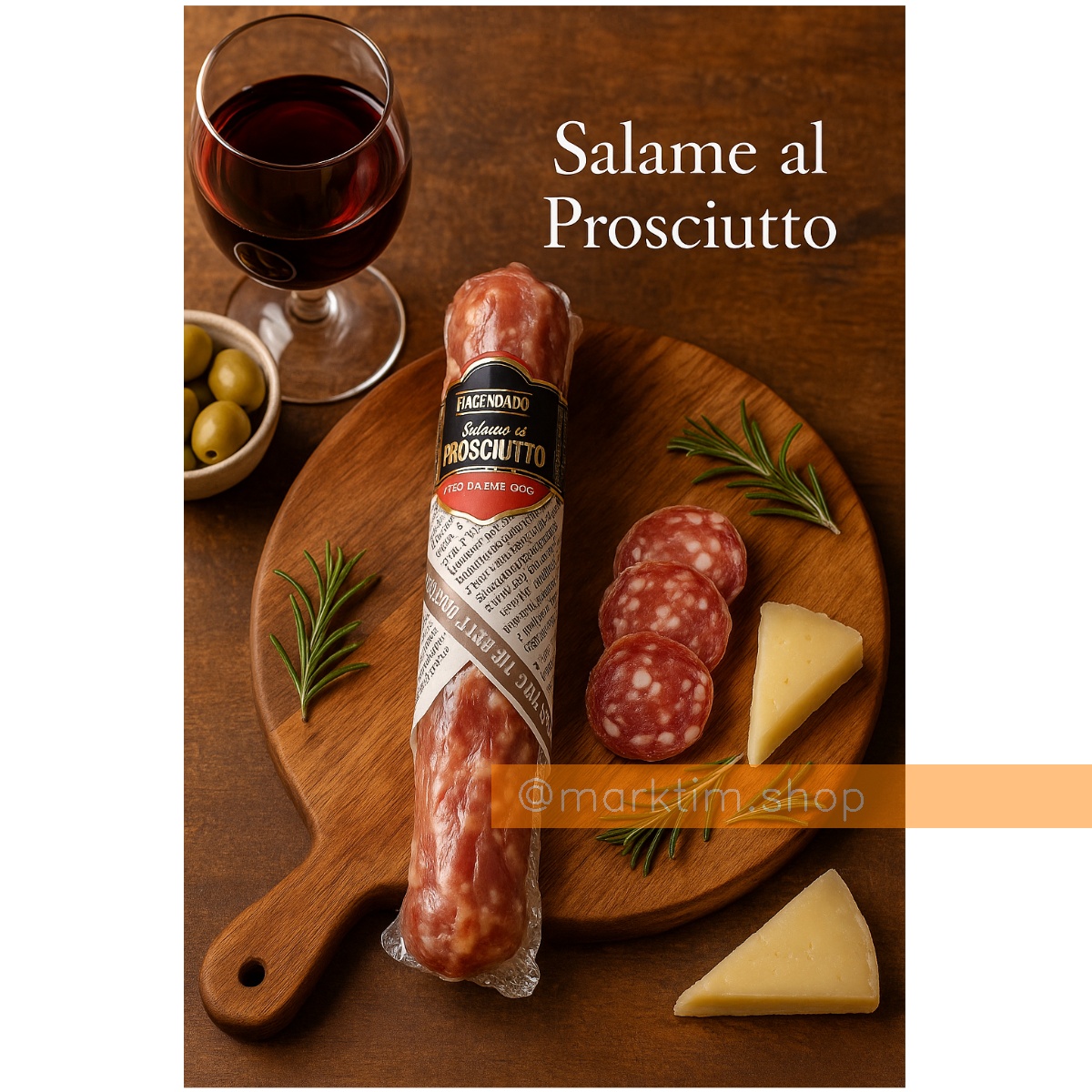 Колбаса сыровяленая с Прошутто Prosciutto Hacendado (цена за 1 кг)