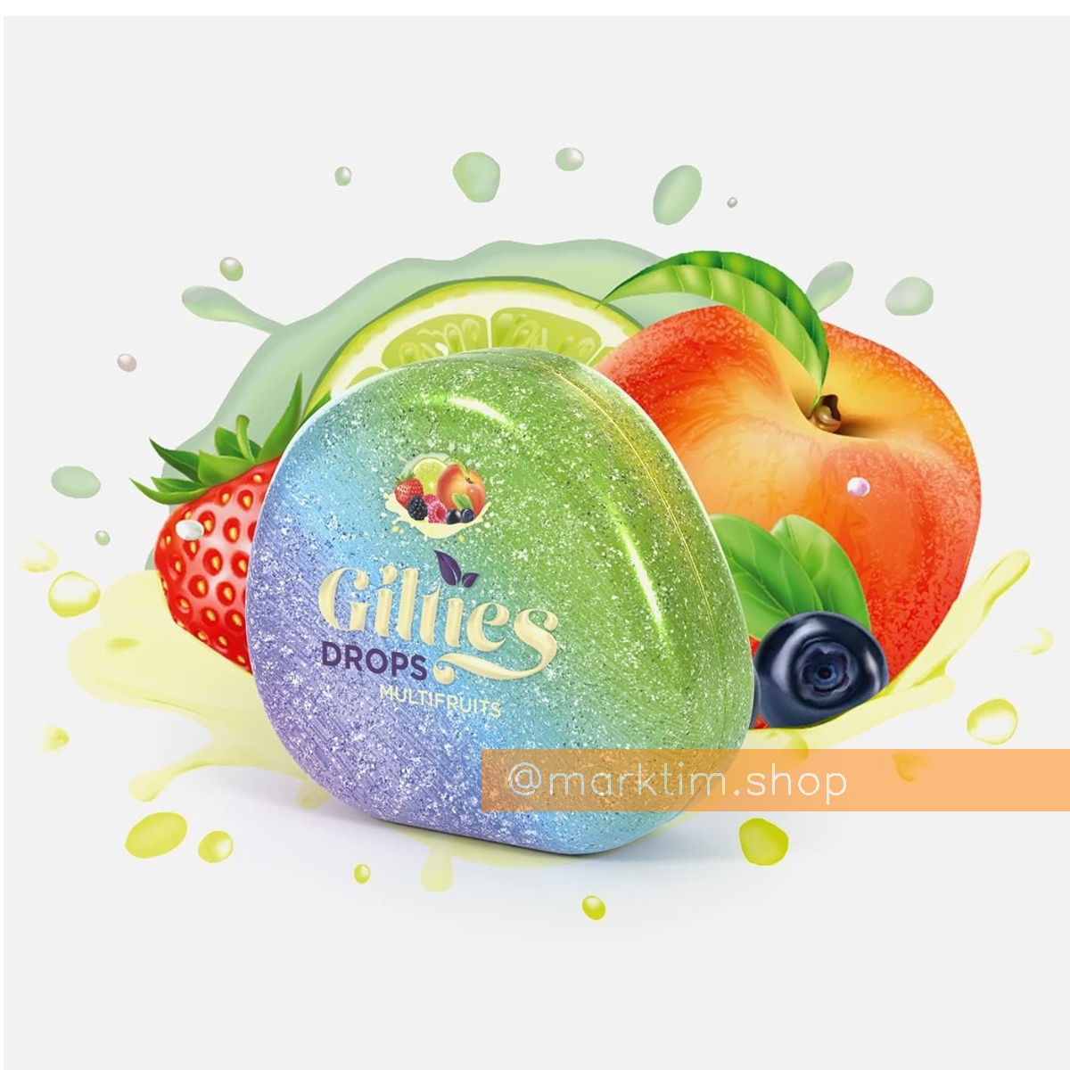 Освежающие леденцы Мультифрукт Multifruits Drops GILTIES (90 г)
