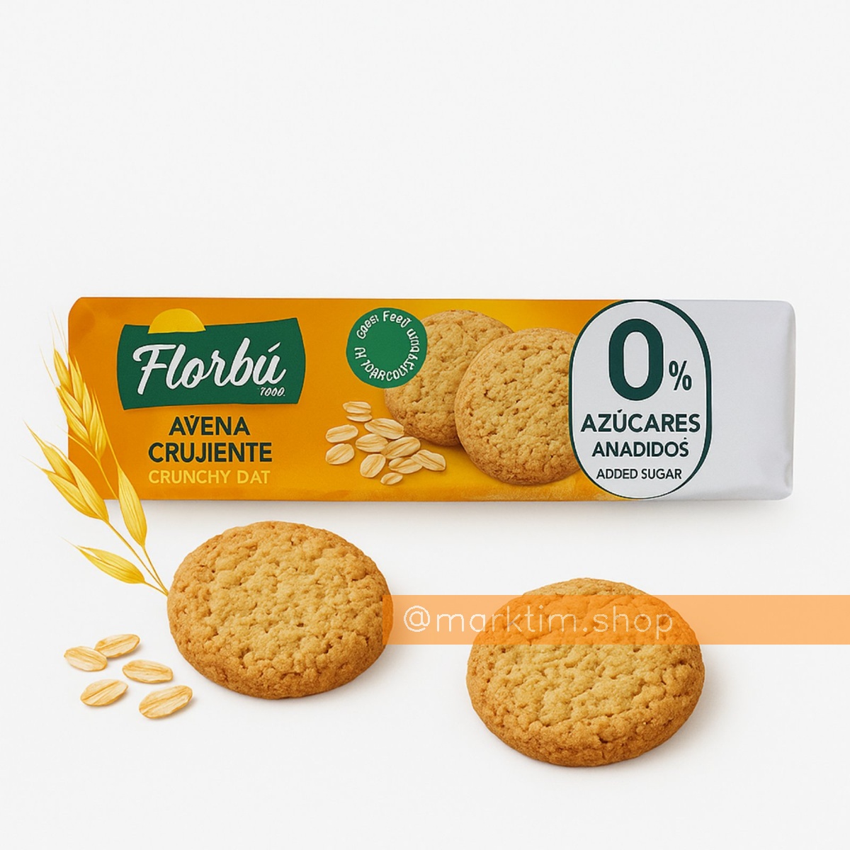 Печенье овсяное хрустящее без сахара Avena Crujiente FLORBU (150 г)