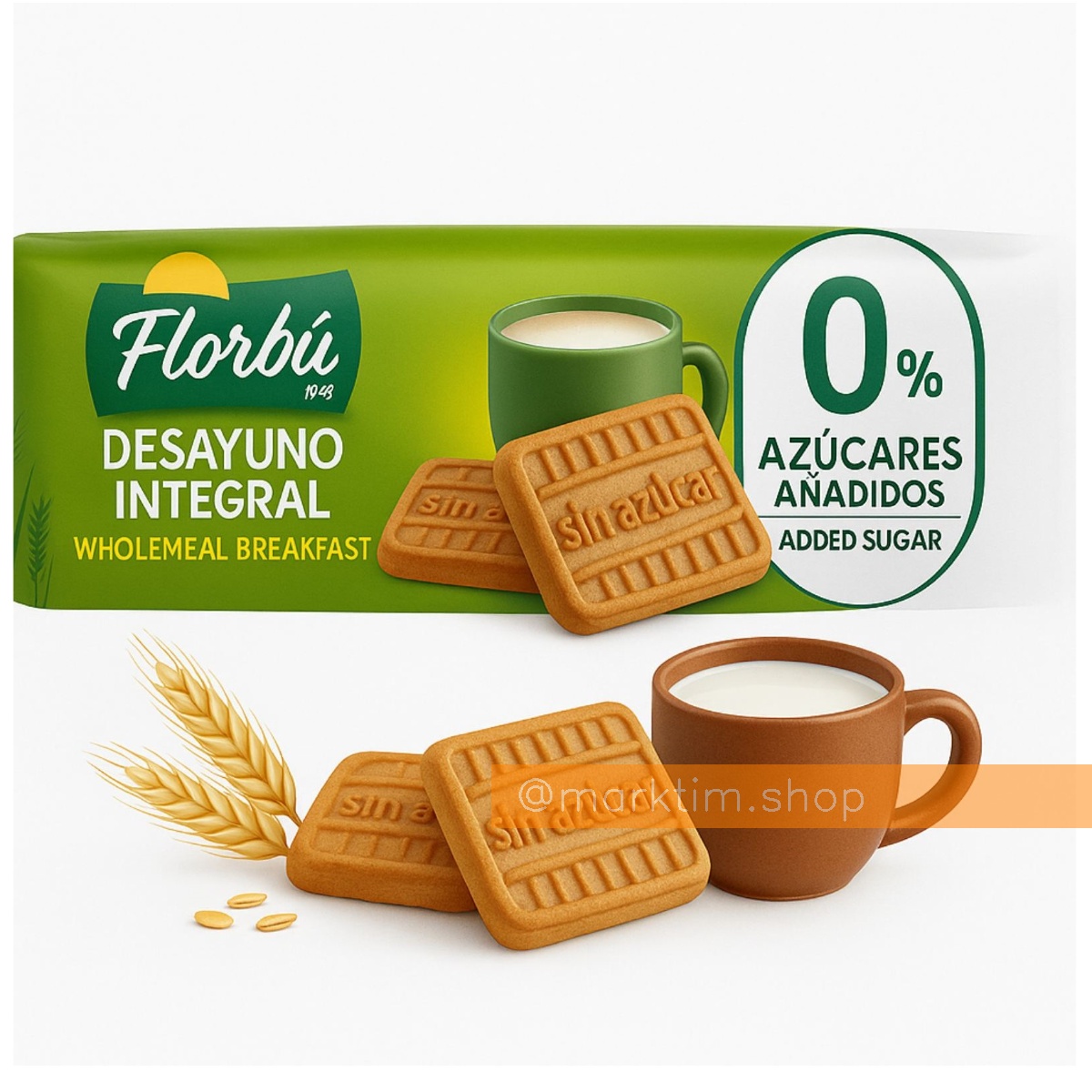 Печенье цельнозерновое без сахара Desyuno Integral FLORBU (150 г)