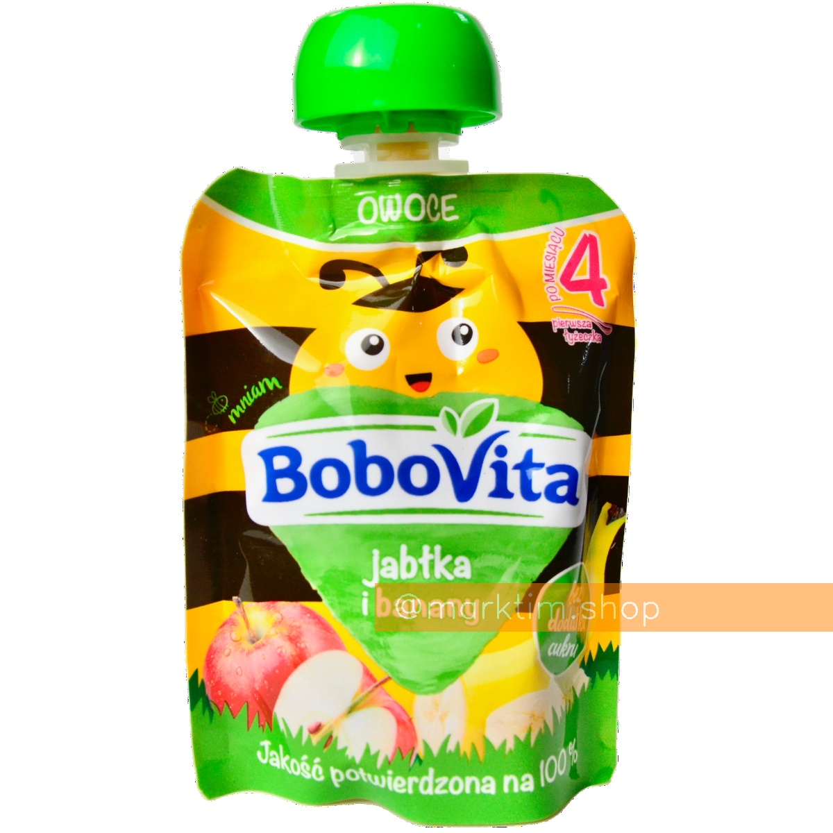 Фруктовый мусс банан, манго, кокос BOBOVITA (80 г)