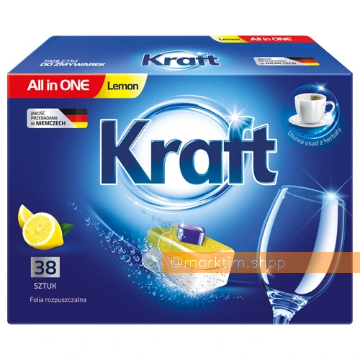 Таблетки для посудомойки All in One Kraft (38 шт)