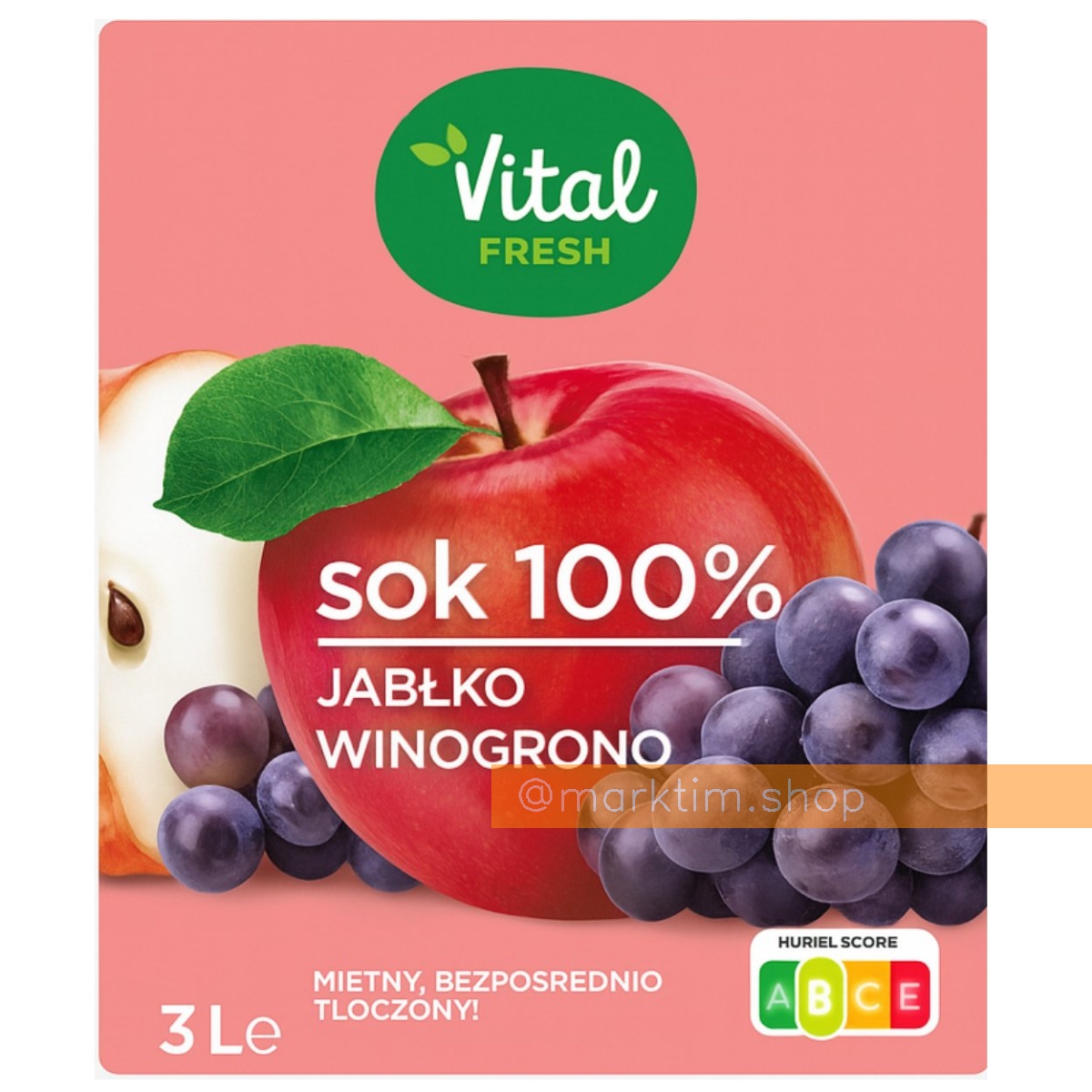 Сок яблоко-виноград 100% VITAL FRESH (3 л)