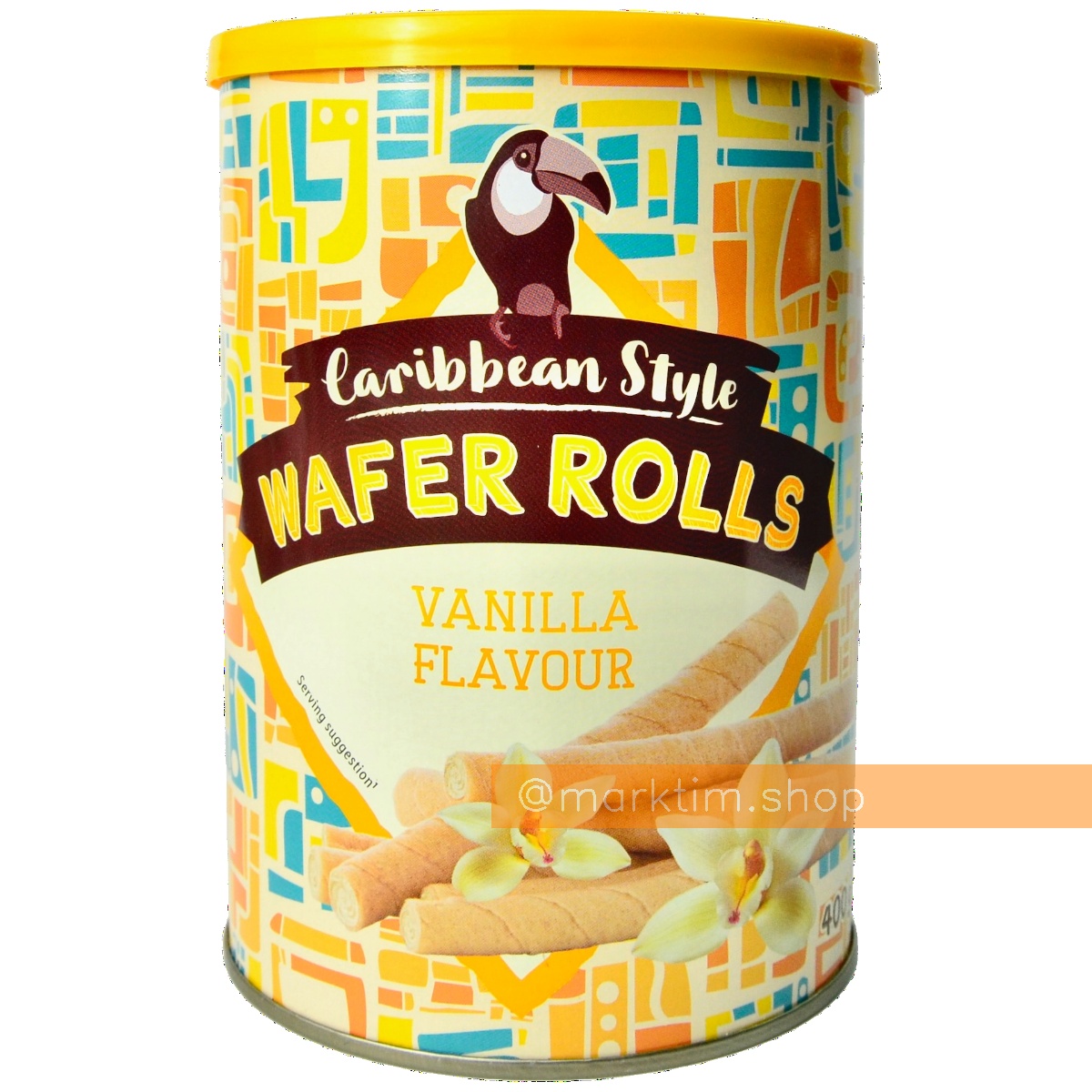 Вафельные ванильные трубочки в банке CARIBBEAN STYLE (400 г)