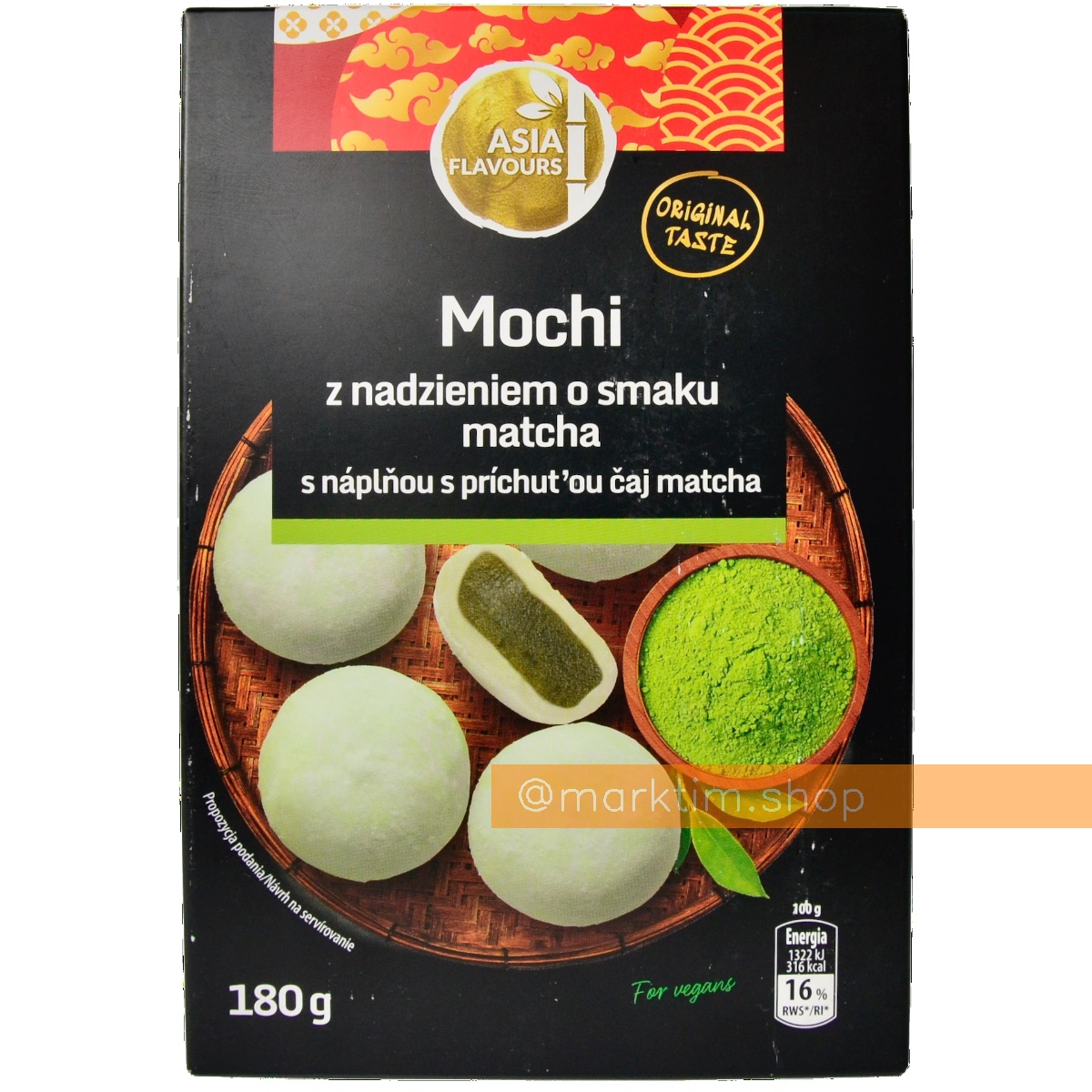 Сладости Моти с начинкой Матча Mochi Matcha ASIA FLAVOURS (180 г)