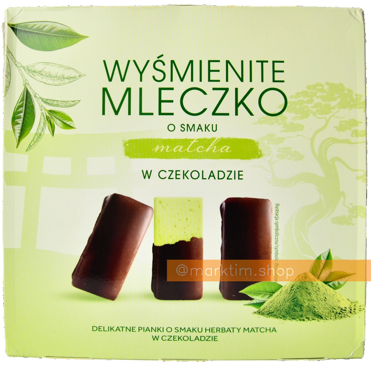 Пташине молоко зі смаком матчі в шоколаді MAJAMI (380 г)