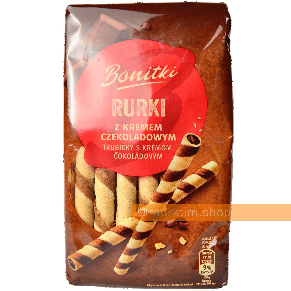 Вафельные трубочки с кремом какао Bonitki (280 г)