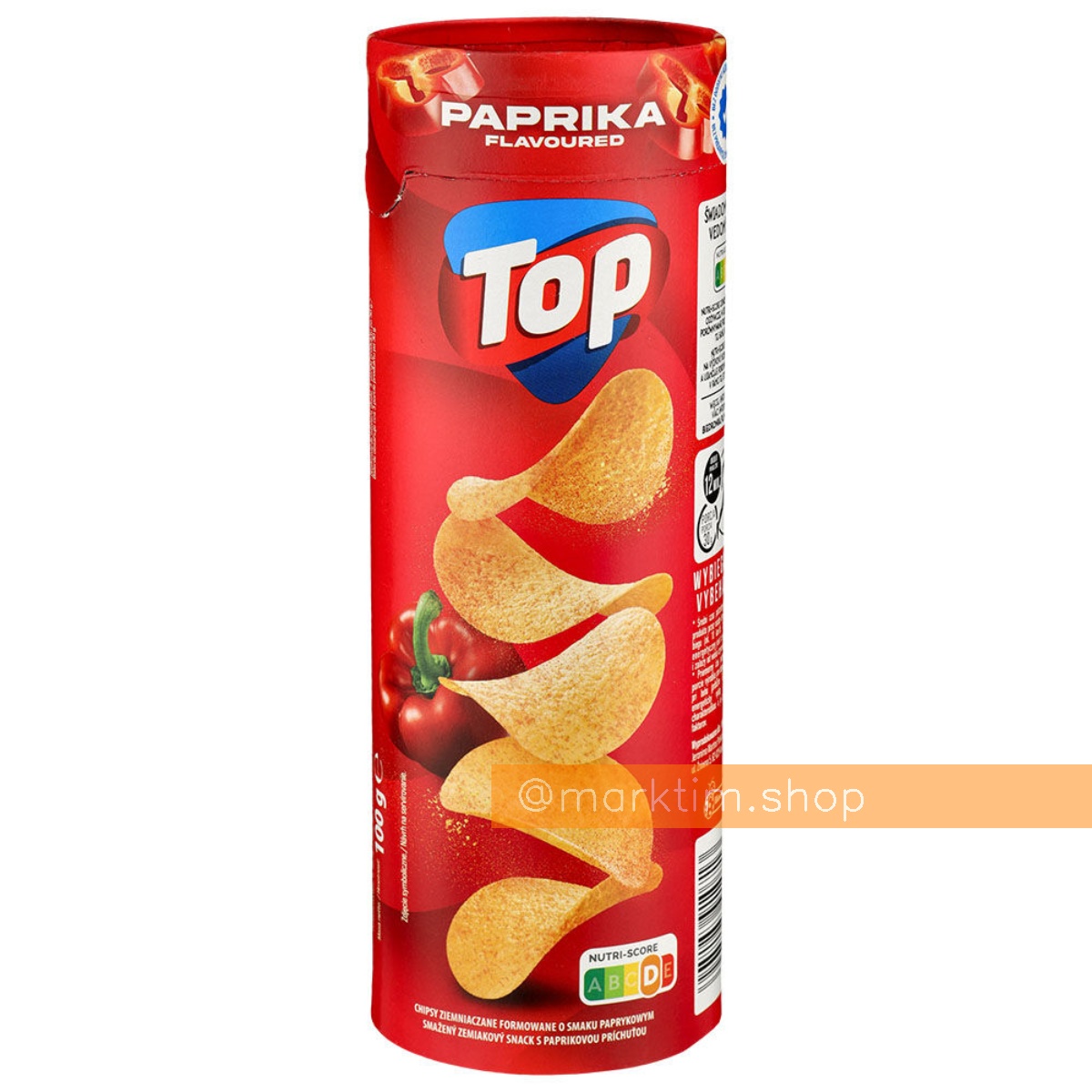 Чіпси в тубі паприка TOP (100 г)