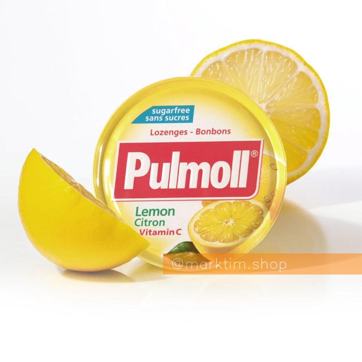 Леденцы в коробочке Лимон без сахара Pulmoll (45 г)
