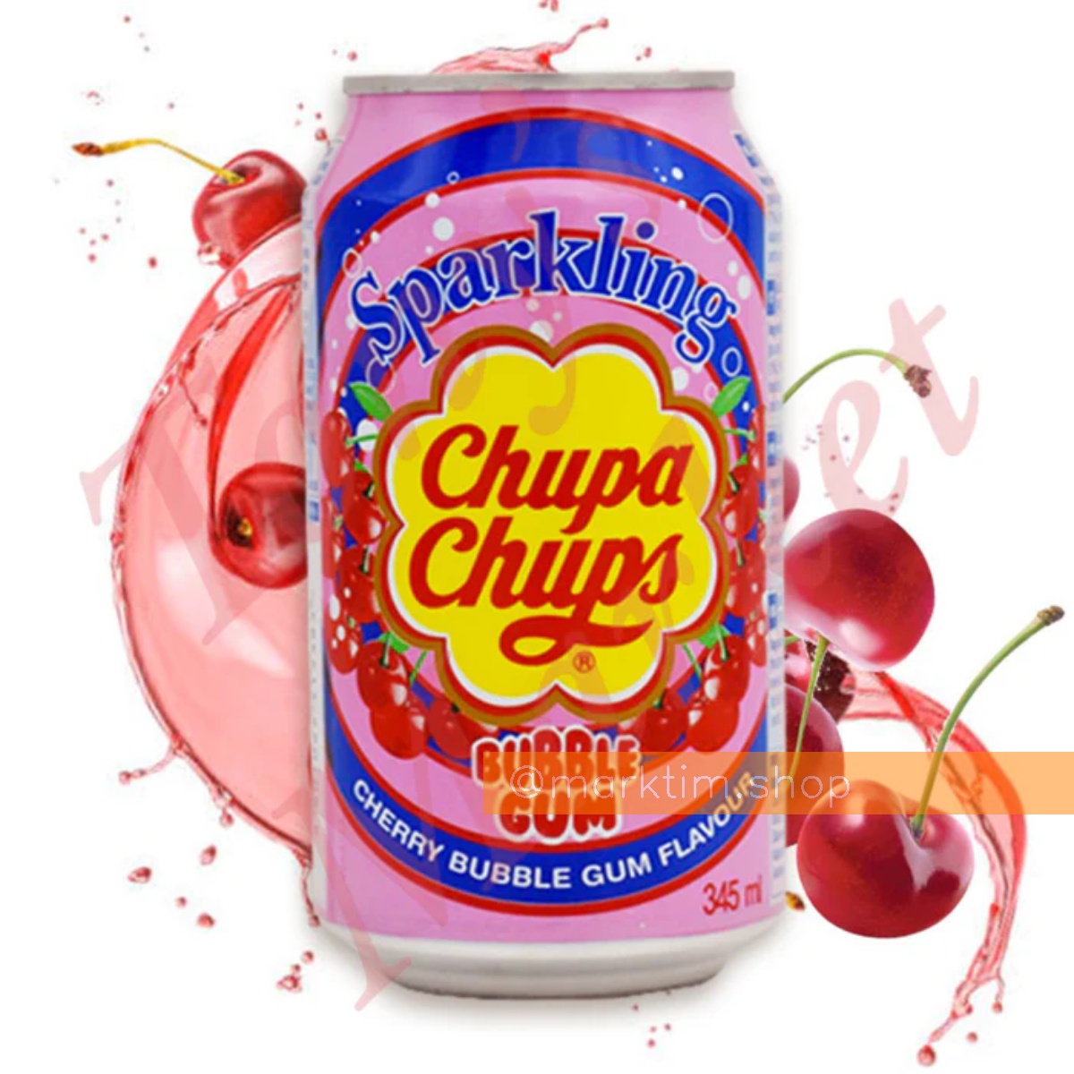 Газований напій Вишня Cherry Bubbles CHUPA CHUPS (345 мл)