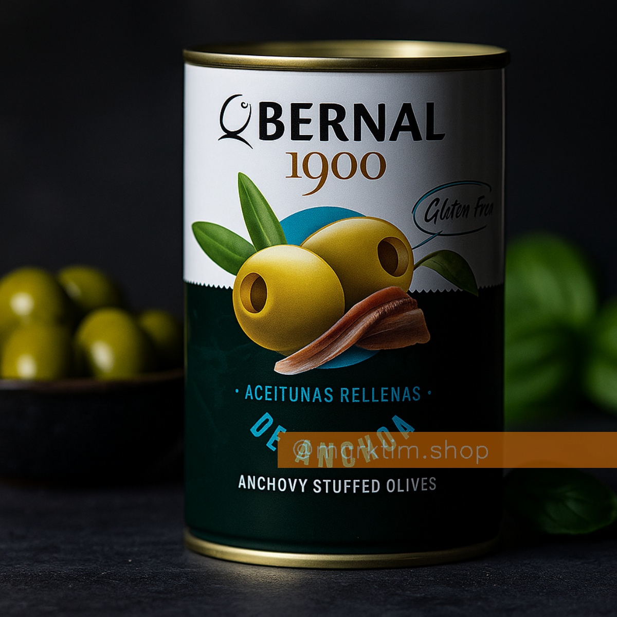 Оливки фаршировані анчоусом Bernal (292 г)