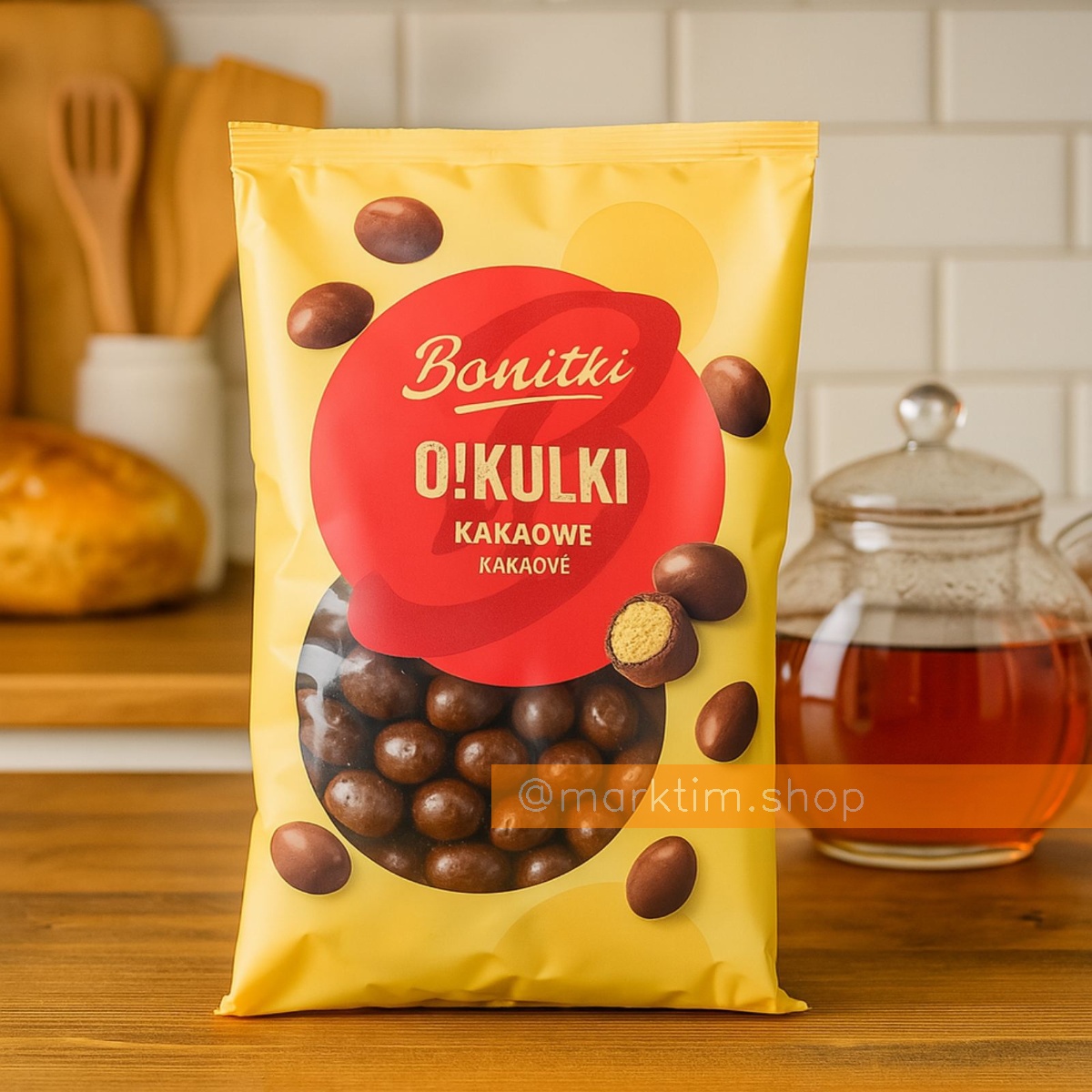 Печенье-драже в темном шоколаде O!Kulki BONITKI (260 г)