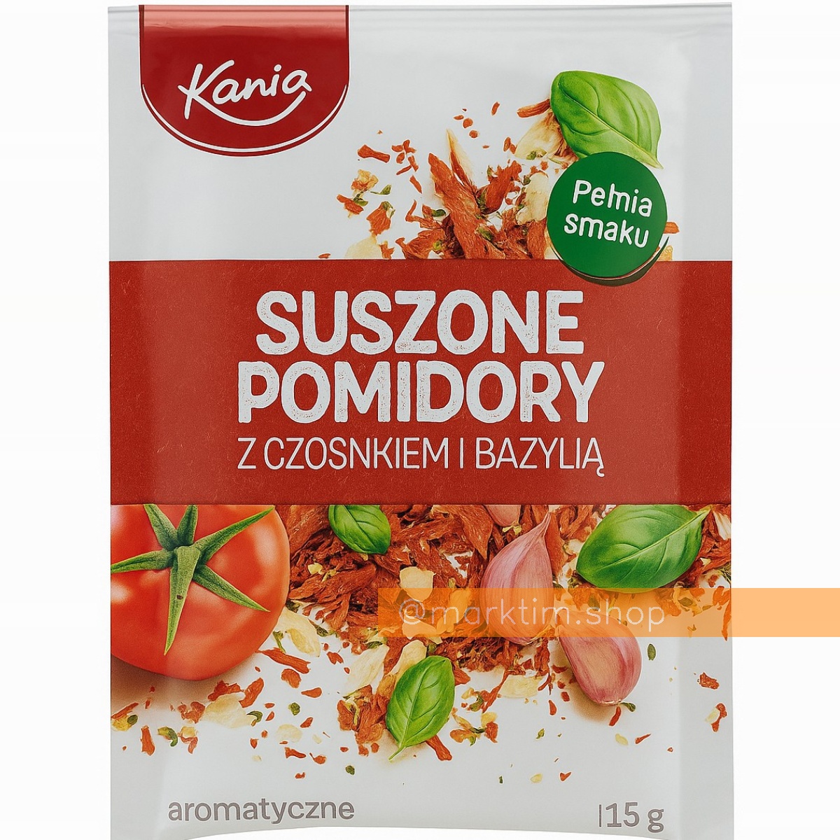 Сушеные томаты с чесноком и базиликом Kania (15 г)