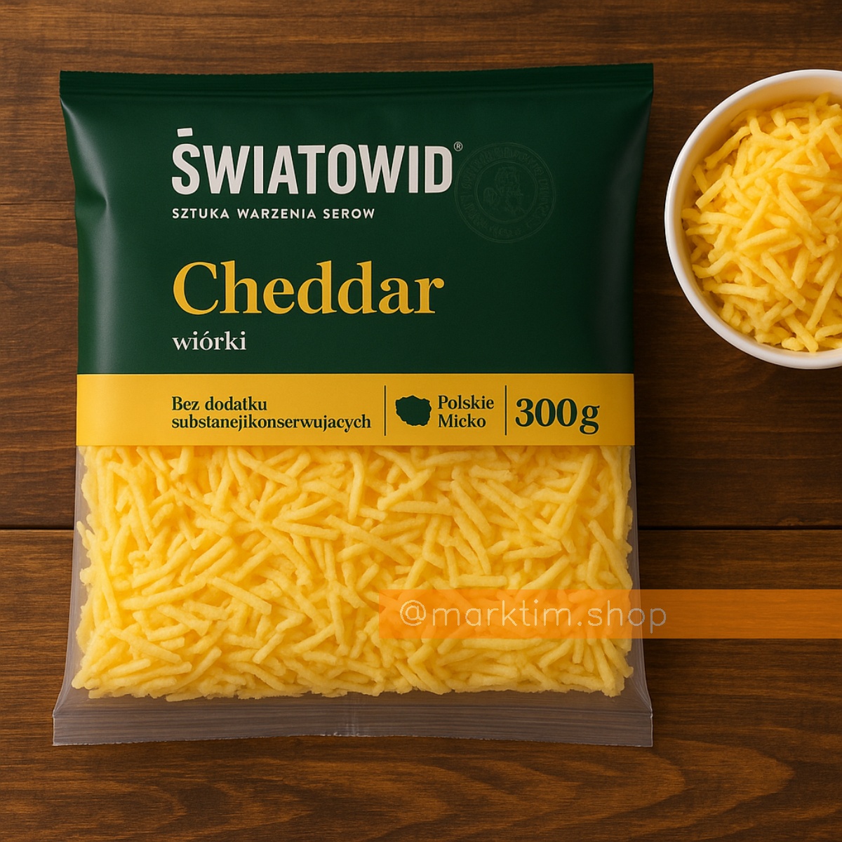 Сыр Чеддер, тёртый Swiatowid (300 г)