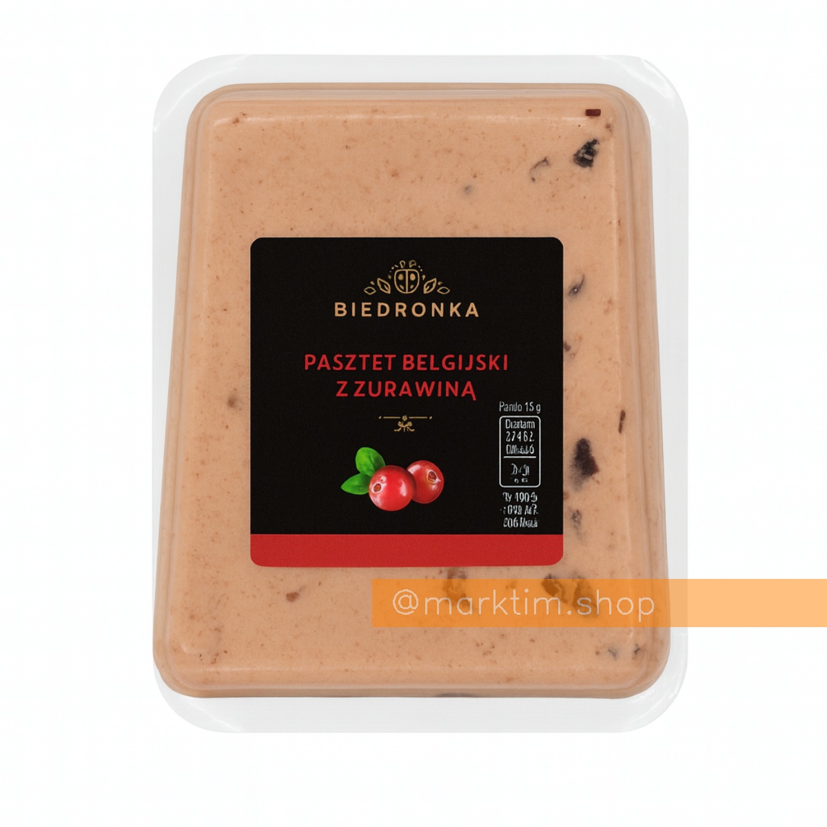 Паштет бельгийский из свинины с клюквой BIEDRONKA PREMIUM (125 г)