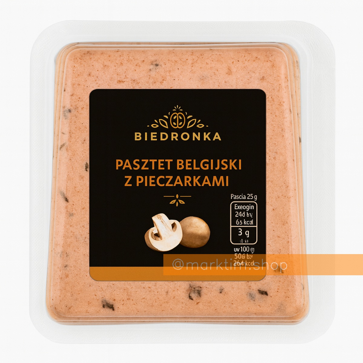 Паштет бельгийский из свинины с белыми грибами BIEDRONKA PREMIUM (125 г)