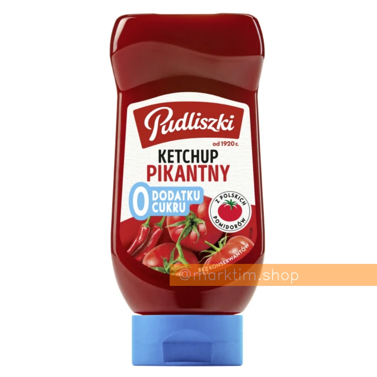 Кетчуп без цукру пікантний Pudliszki (440 г)