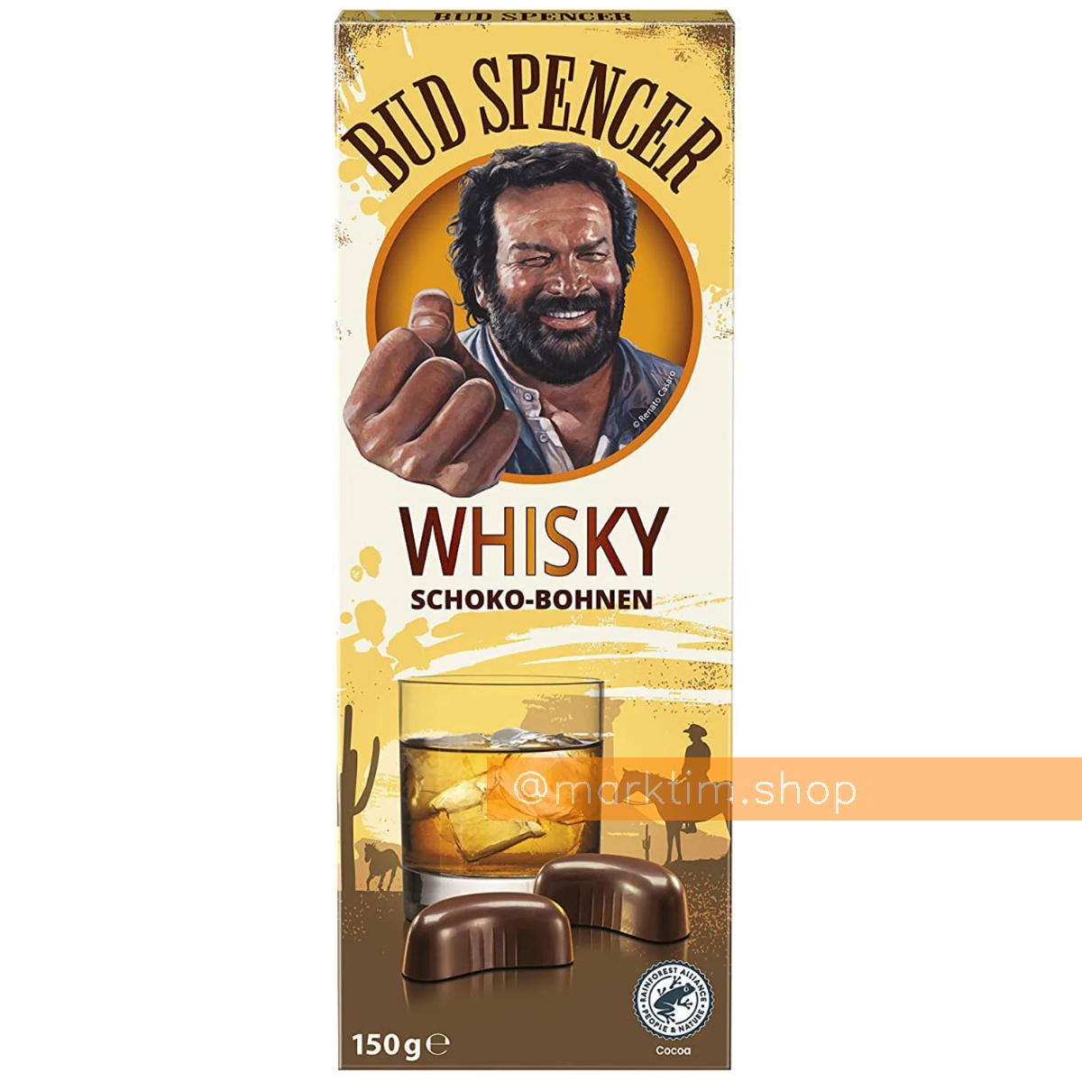 Шоколадні цукерки Шоко-Бонен 45% какао з віскі Bud Spencer (150 г)
